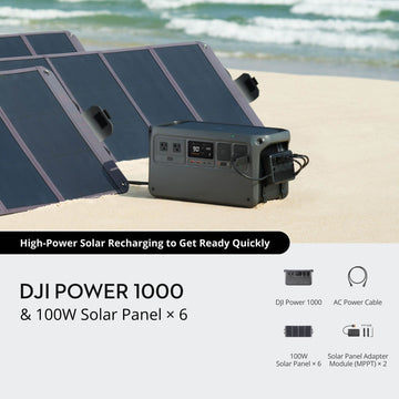 DJI Power 1000 & 100W لوحة شمسية × 6.