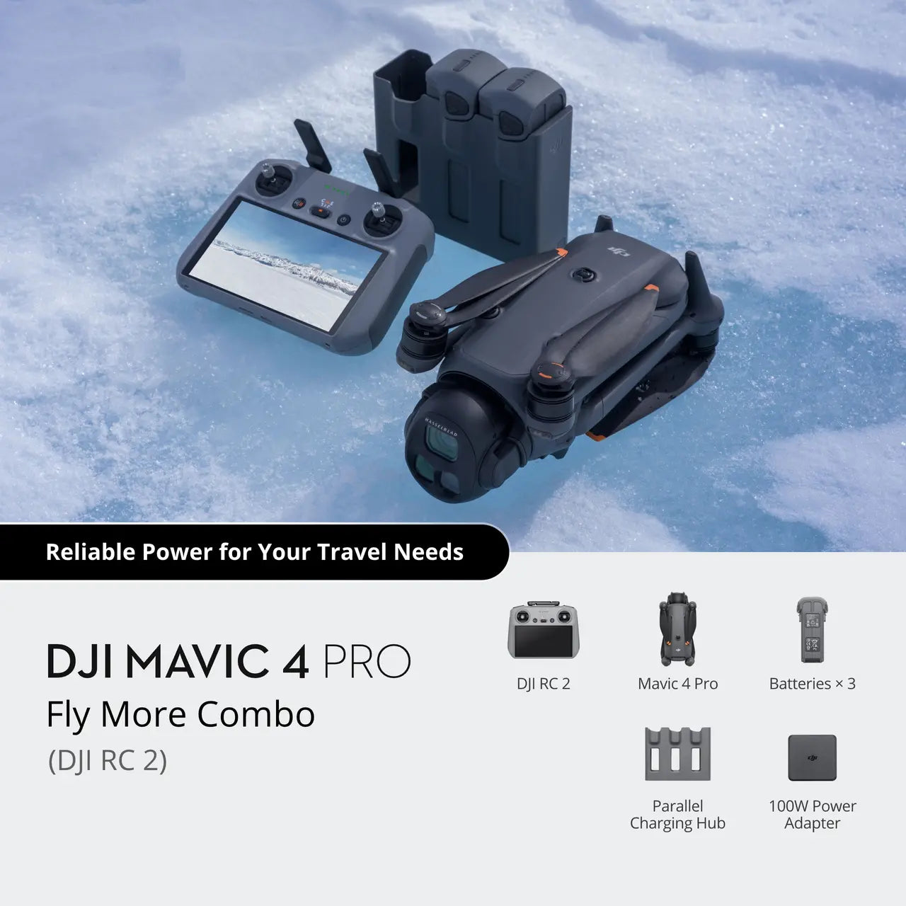مجموعة DJI Mavic 4 Pro Fly More (DJI RC 2)